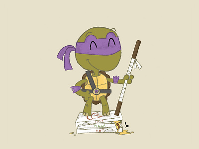 Donny! cartoon illustration ninja turtles tmnt