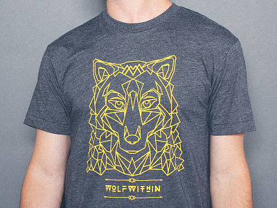 Wolfwithin Product Shot animal baron neue geometry lines shirt tee wolf