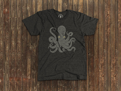 OctoTee design foil gold octopus screenprint tshirt