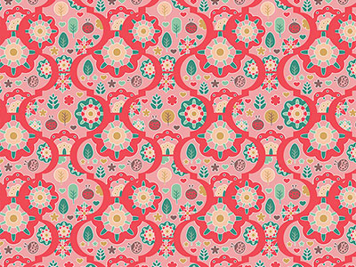 Pattern - Ladybug floral ladybug liberty moroccan pattern print