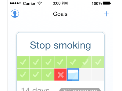 Habit Kicker Card card flat ios iphone ui