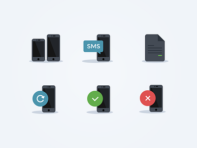 Mobile Icons 4s 5s comunication flat form icons iphone justas mobile sms