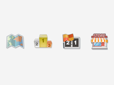 little icon Of Game game icon map score store ui