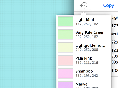 Go Back in Color app color history os x picker schemes