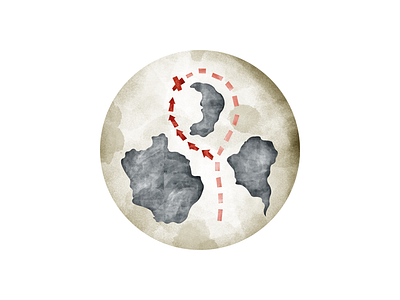 Map clean colors drawing icon illustration web