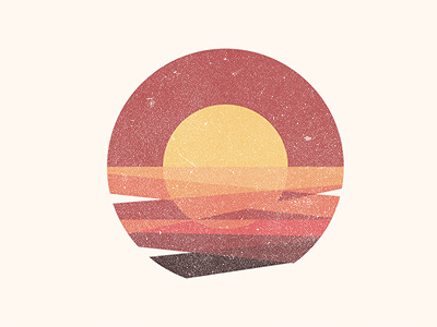 Sunset illustration sunset yp © yoga perdana