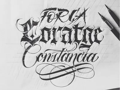 Tattoo Sketch blackletter copperplate flourish fraktur gothic graffiti handlettering lettering sketch swashes tattoo