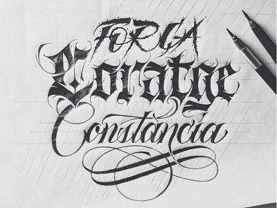 Tattoo Sketch blackletter copperplate flourish fraktur gothic graffiti handlettering lettering sketch swashes tattoo