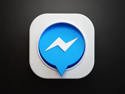 Messenger 3d design facebook icon messenger social webshocker