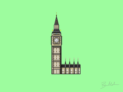 BigBen architecture ben big bigben design graphic illustration illustrator landmark london photoshop