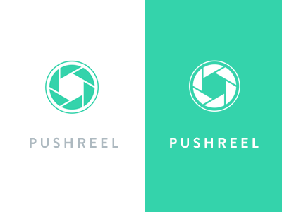 Pushreel brandmark : Crowdsourced video footage branding brandmark crowdsourced css footage html5 identity logo pushreel stock video