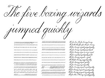 Copperplate calligraphy typography