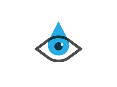 Eyecon drop eye icon logo mark water