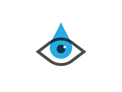 Eyecon drop eye icon logo mark water