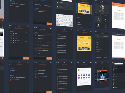 Screens animation app dark gif grid ios iphone mobile perspective ui