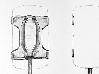 Concepting case claw concept draw form factor product sketch