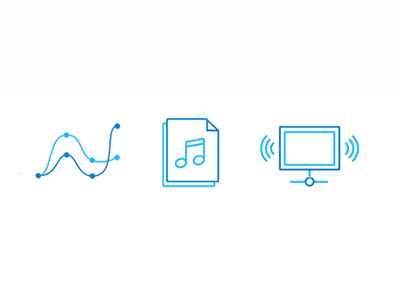 Just some icons blue icons services