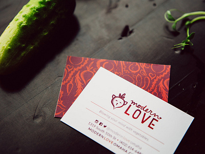 Modern Love Calling Card business card card pattern vegetables