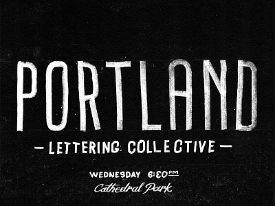 Portland Lettering Collective lettering meetup