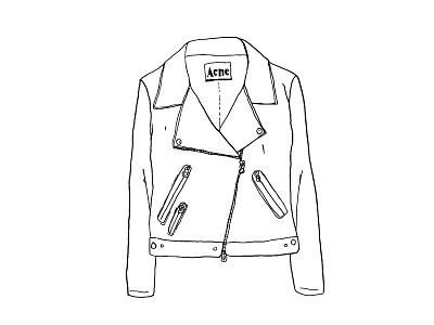 Leather Jacket design fashion hand letter illustration