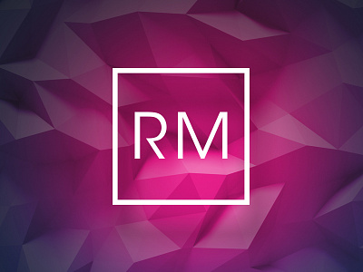 Rory Morris Logo 3d logo low poly polygons square