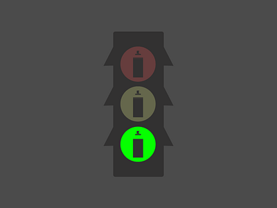 Spray it green light pedestrians spray traffic