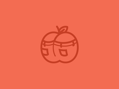 Your butt looks great today! bootie bottom bum butt dumpy icon illustration peach plump round spot illustration voluptuous