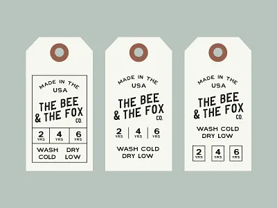 The Bee & The Fox label logo tag typography