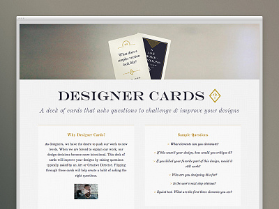 Designer Cards cards deck designers logos website