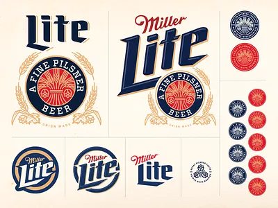 Miller Lite Concept beer branding graphics lite logo miller retro