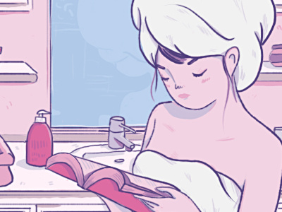 Shower Cocoon bathroom cocoon illustration
