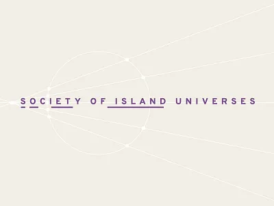 Society of Island Universes abstraction art brand design exhibition logo