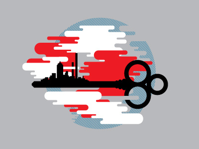 key to the city city clouds key philadelphia vector