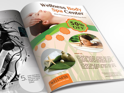 Wellness and Spa Flyer beauty center club cover fancy fashion ifestyle modern original spa spa wellness wellness