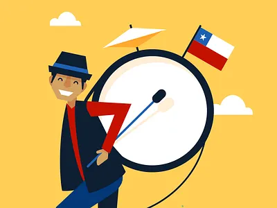 Chile Badge 2x chile chinchinero