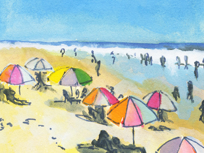 Life's a Beach beach illustration