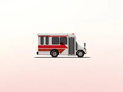 JTA Mini automotive bus illustration jacksonville transportation vector
