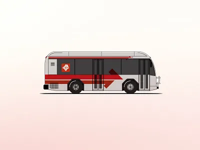 JTA Bus automotive bus illustration jacksonville transportation vector