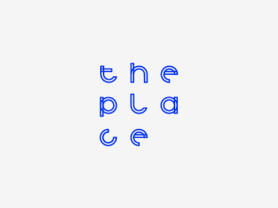 B(l)au bauhaus blue interior logo logo design outline