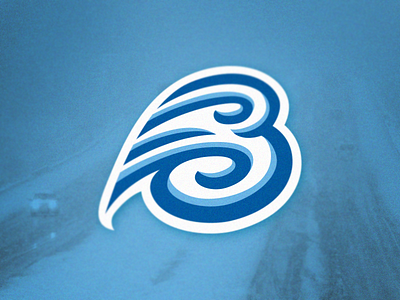 Blizzards b blizzards blue branding buffalo fantasy identity logo monogram sports wind