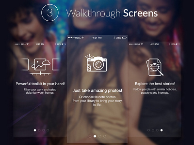 Lappsy App - Walkthrough flat gif ios7 lappsy ui ux walkthrough
