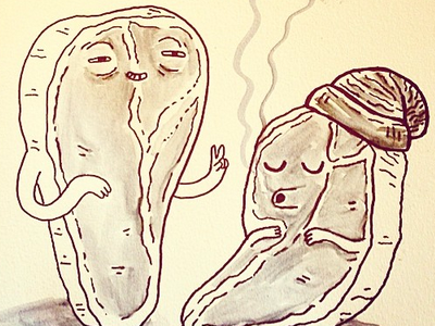 High Steaks dumb high illustraton joke smoke steak weed