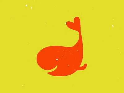 Sailee the Whale dribbble red sail whale yellow