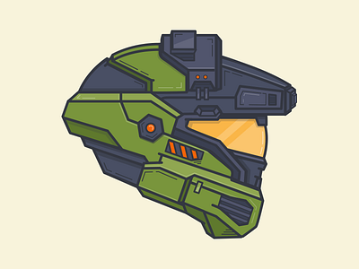 Master Chief halo helmet illustration oculusvr xbox