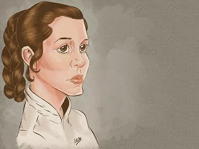 Leia caricature highforge leia pen and ink portrait star wars