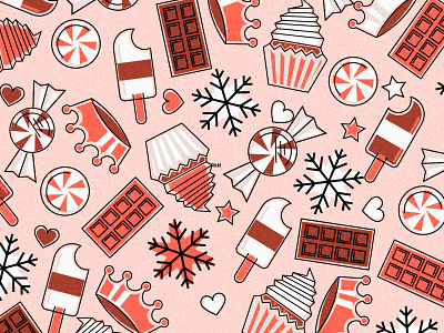 Nom Nom Nom Nom icons illustration pattern print repeat