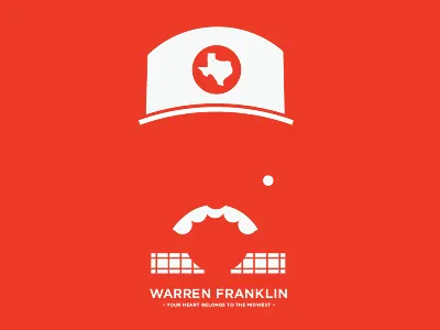 Warren Portrait album art blah minimal mole mustache plaid portrait texas