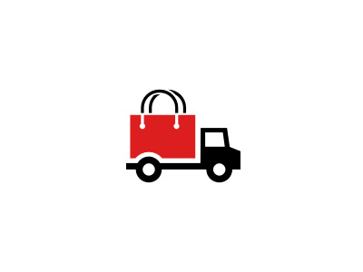 Red Bag bag black delivery fashion icon logo red retail shopping speed truck woman