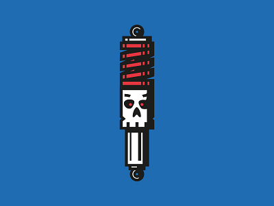 Skull car shock icon design icon rebound skull