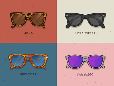 City Sunnies glasses illustration los angeles milan new york oakleys persol ray bans san diego sunglasses sunnies super sunglasses